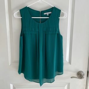Emerald green flowy tank